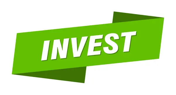 Invertir Plantilla Banner Signo Etiqueta Cinta Inversión — Vector de stock