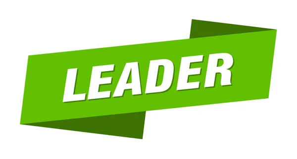 Leader Banner Template Leader Ribbon Label Sign — Stock Vector