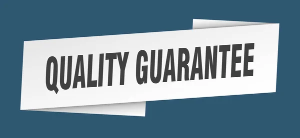 Quality Guarantee Banner Template Quality Guarantee Ribbon Label Sign — Stock Vector