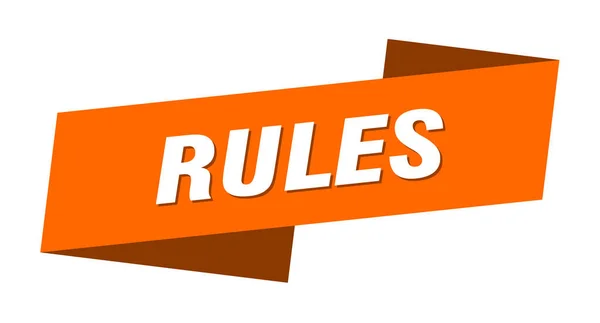Pankart Şablonu Kuralları Kurdele Etiketi Imzası — Stok Vektör