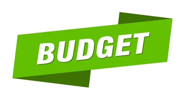Шаблон Бюджетного Банера Знак Бюджетної Стрічки — стоковий вектор