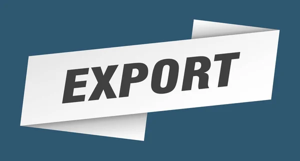 Plantilla Banner Exportación Signo Etiqueta Cinta Exportación — Vector de stock