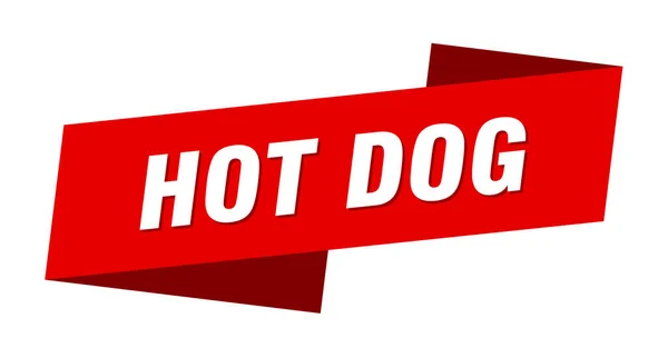 Modello Banner Hot Dog Segno Etichetta Nastro Hot Dog — Vettoriale Stock