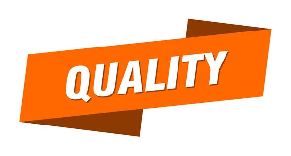 Banner Vorlage Qualität Qualitätsband Etikettenschild — Stockvektor