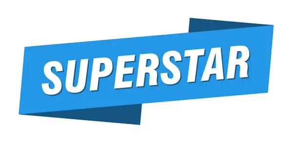 Modello Banner Superstar Superstar Nastro Etichetta Segno — Vettoriale Stock