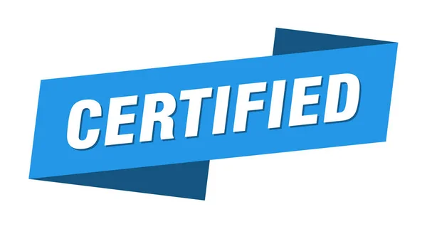 Сертифікований Шаблон Банерів Сертифікований Знак Етикетки Стрічки — стоковий вектор