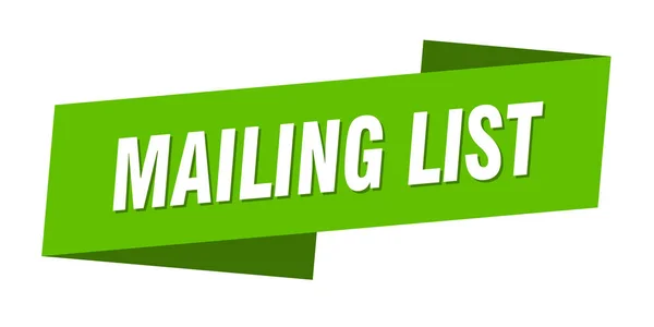 Banner Vorlage Für Die Mailingliste Mailing Liste Band Etikettenschild — Stockvektor