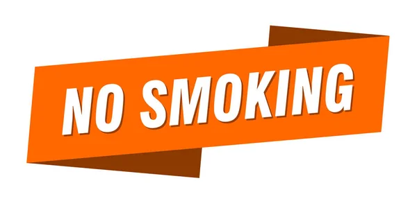 Smoking Banner Template Smoking Ribbon Label Sign — Stock Vector