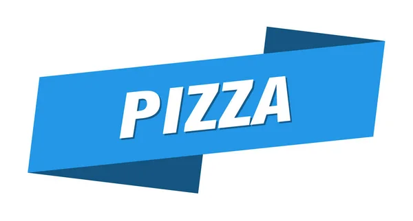 Шаблон Баннера Пиццы Знак Ленты Пиццы — стоковый вектор