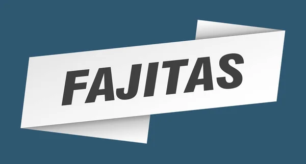 Plantilla Banner Fajitas Fajitas Cinta Etiqueta Signo — Archivo Imágenes Vectoriales