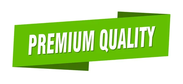 Plantilla Banner Calidad Premium Signo Etiqueta Cinta Calidad Premium — Vector de stock