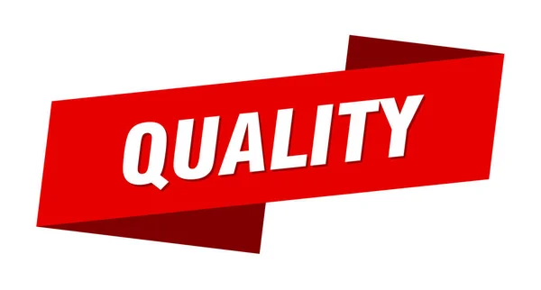 Banner Vorlage Qualität Qualitätsband Etikettenschild — Stockvektor