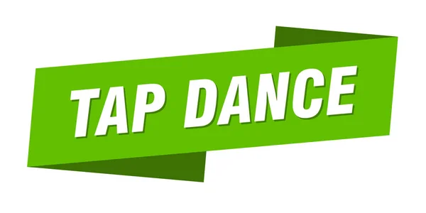 Tap Dance Banner Template Tap Dance Ribbon Label Sign — Stock Vector