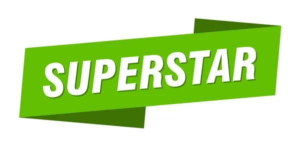 Modelo Banner Superstar Sinal Etiqueta Fita Superstar — Vetor de Stock