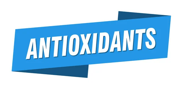 Modelo Banner Antioxidantes Sinal Etiqueta Fita Antioxidantes — Vetor de Stock