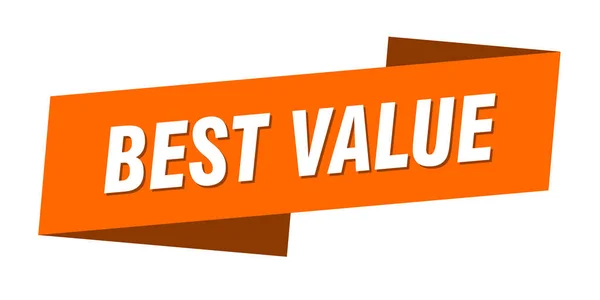 Best Value Banner Vorlage Preiswertestes Etikettenband — Stockvektor