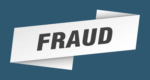 Fraude Banner Sjabloon Fraude Lint Label Teken — Stockvector