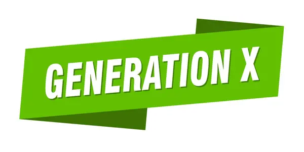 Generation Banner Mall Generation Band Etikett Tecken — Stock vektor