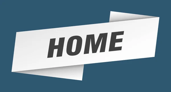 Vorlage Für Home Banner Home Ribbon Etikettenschild — Stockvektor