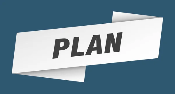 Modèle Bannière Plan Plan Ruban Étiquette Signe — Image vectorielle