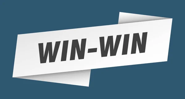 Win Win Banner Mall Win Win Band Etikett Tecken — Stock vektor