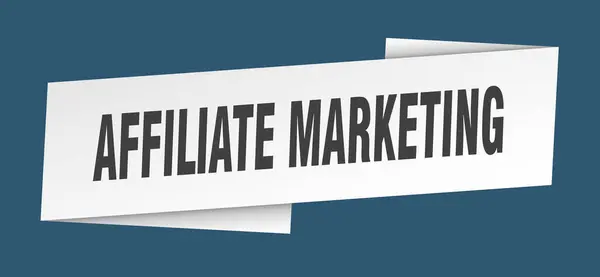 Affiliate Marketing Banner Šablona Affiliate Marketing Stuha Štítek Znak — Stockový vektor