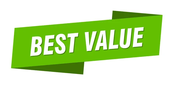 Best Value Banner Template Знак Наилучшим Значением — стоковый вектор