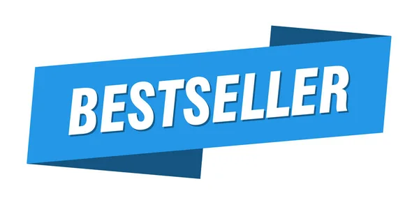 Modelo Banner Best Seller Sinal Etiqueta Fita Bestseller — Vetor de Stock