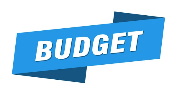 Šablona Rozpočtového Banneru Popisek Rozpočtové Stuhy — Stockový vektor