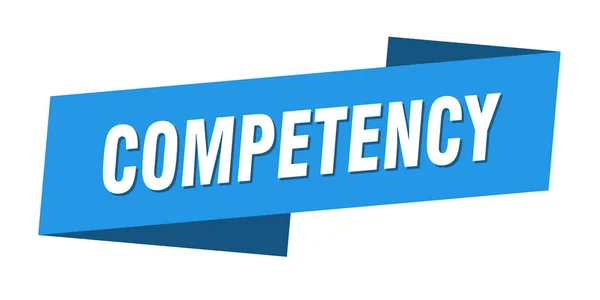 Šablona Nápisu Kompetence Značka Popisku Stužky Kompetence — Stockový vektor
