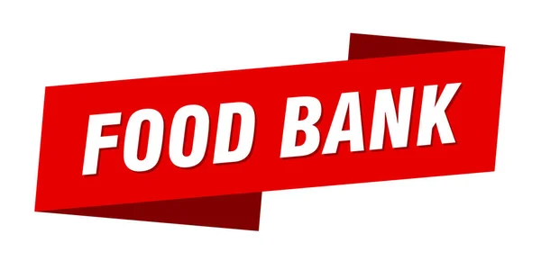 Plantilla Banner Del Banco Alimentos Signo Etiqueta Cinta Banco Alimentos — Archivo Imágenes Vectoriales