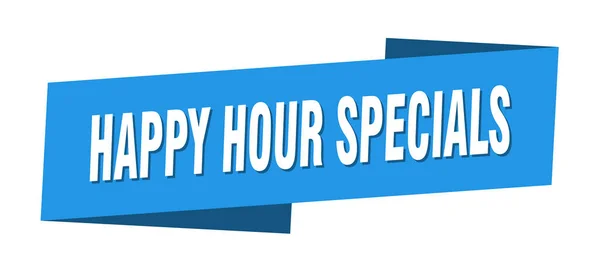 Happy Hour Specialerbjudanden Banner Mall Happy Hour Specialerbjudanden Band Etikett — Stock vektor