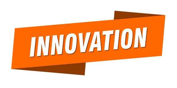 Innovation Banner Template Innovation Ribbon Label Sign — Stock Vector