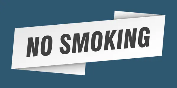 Smoking Banner Template Smoking Ribbon Label Sign — Stock Vector