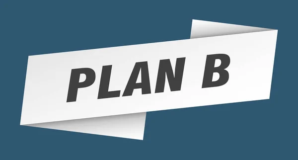 Plan Banner Mall Plan Band Etikett Tecken — Stock vektor