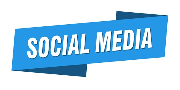 Plantilla Banner Redes Sociales Signo Etiqueta Cinta Redes Sociales — Vector de stock