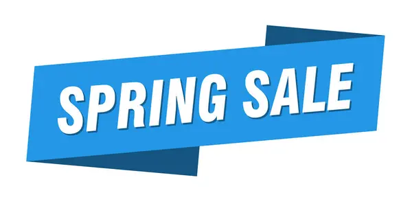 春季销售横幅模板 春季销售丝带标志 — 图库矢量图片