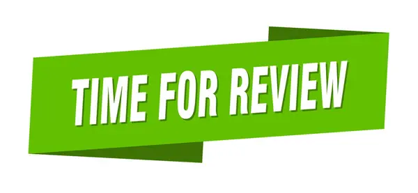 Tijd Voor Het Sjabloon Voor Review Banner Tijd Voor Beoordeling — Stockvector
