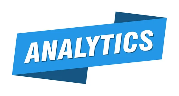 Analytics Banner Vorlage Analytics Band Etikettenschild — Stockvektor