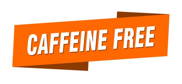 Πρότυπο Banner Χωρίς Καφεΐνη Σήμα Ετικέτα Κορδέλα Χωρίς Καφεΐνη — Διανυσματικό Αρχείο