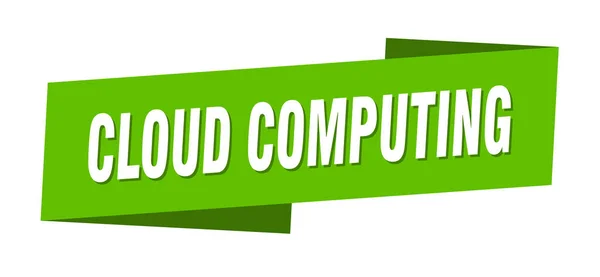 Banner Vorlage Für Cloud Computing Cloud Computing Bandschild — Stockvektor