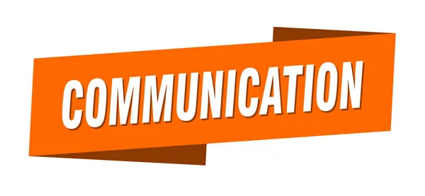 Plantilla Banner Comunicación Señal Etiqueta Cinta Comunicación — Vector de stock