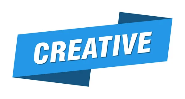 Modelo Banner Criativo Sinal Etiqueta Fita Criativa —  Vetores de Stock