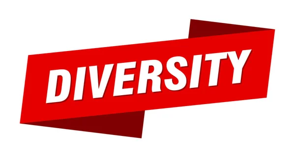 Modelo Banner Diversidade Diversidade Fita Rótulo Sinal —  Vetores de Stock