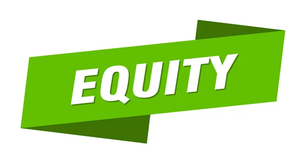 Equity Banner Vorlage Etikettenschwindel — Stockvektor