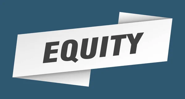 Equity Banner Vorlage Etikettenschwindel — Stockvektor