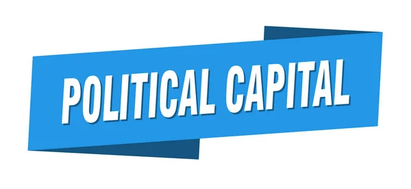 Plantilla Banner Capital Político Signo Etiqueta Cinta Capital Político — Archivo Imágenes Vectoriales