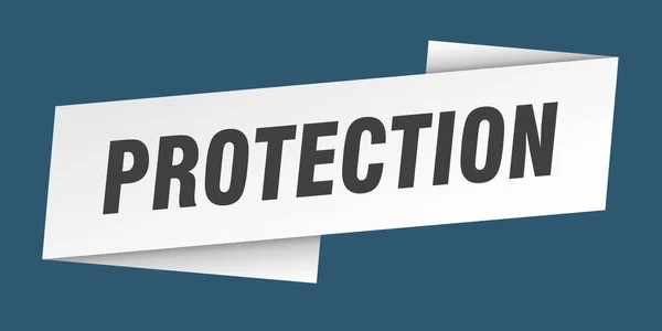 Védelem Banner Sablon Védőszalag Címke Jele — Stock Vector