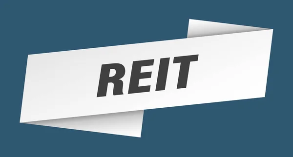 Reit横幅模板 Reit Ribbon标签标志 — 图库矢量图片