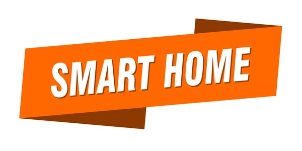 Slimme Banner Voor Thuis Smart Home Lint Label Teken — Stockvector